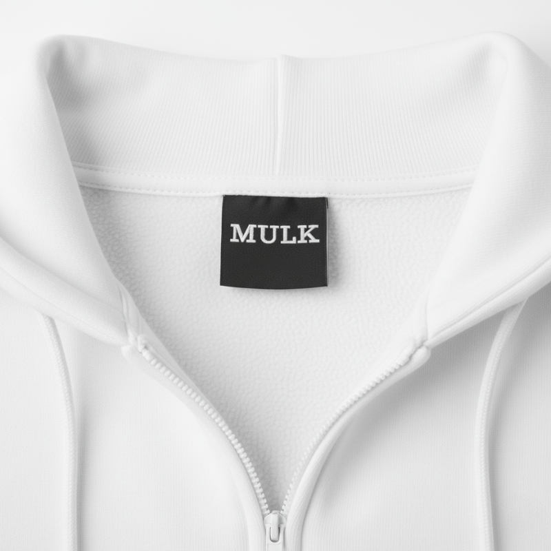 MULK Hoodie Jacket WHITE - Image 3