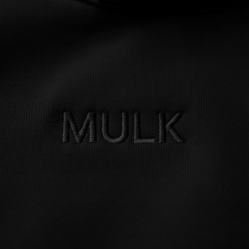MULK Hoodie Jacket BLACK - Image 3